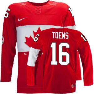 Olympic Hockey Team Canada #16 Jonathan Toews Authentic Rot Auswärts 2014